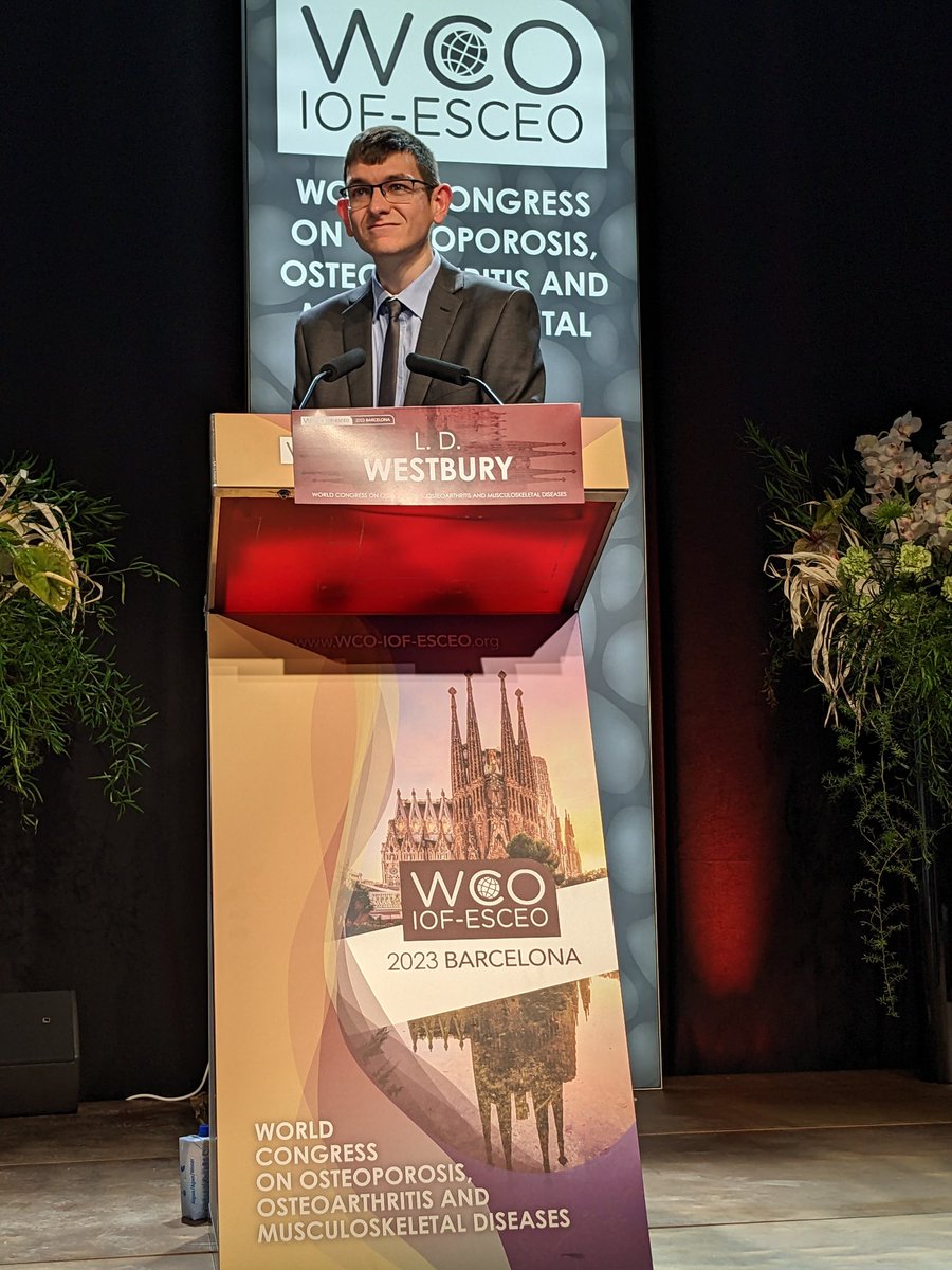 Great talk on relationship status and fracture risk from Dr Leo Westbury at WCO-IOF-ESCEO 2023 in Barcelona @MRC_LEU #osteocongress @iofbonehealth @UHSFTresearch @UoS_Medicine