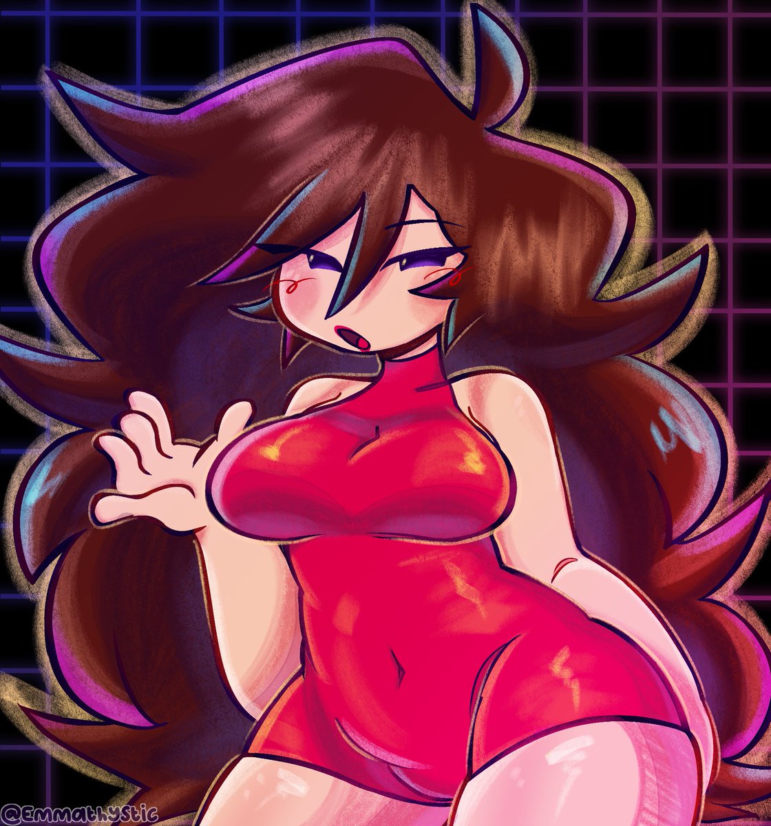 thysthism's tweet photo. i haven't drawn gf in a while <3 #FNF #fridaynightfunkin https://t.co/Sy8oHsYPuM
