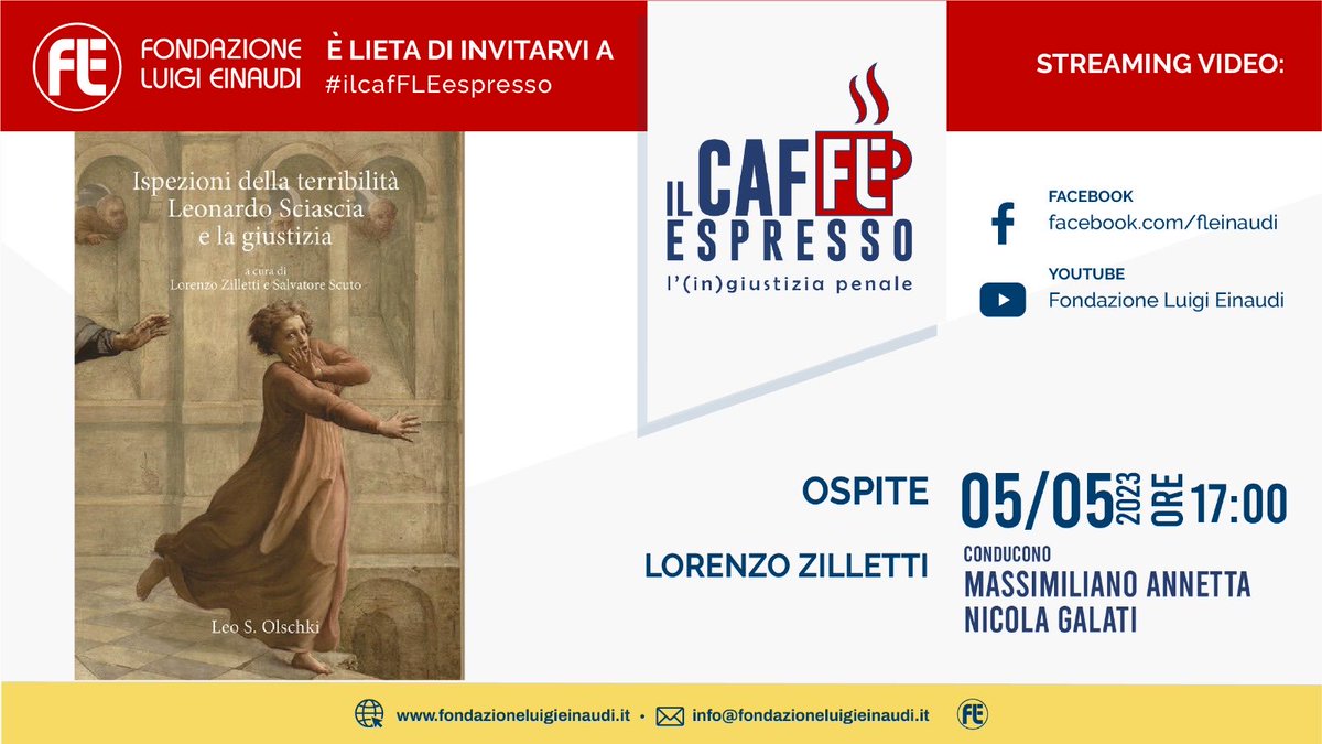 LZilletti's tweet photo. Con ⁦@fleinaudi⁩, si parla di Sciascia e giustizia penale. ⁦@CamerePenali⁩ ⁦@AlsStaff⁩ ⁦@olschki⁩ ⁦@RadioRadicale⁩ https://t.co/R1OXX9Wjef