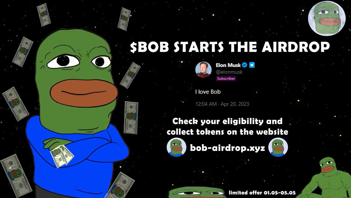 doghouseeth's tweet photo. Hey guys! Did u see that BOB is running a crazy #Airdrop for its pool and non pool participants!!!! May be very HUGE!

Go connect to check if you are eligible for $BOB tokens at:
🔗https://t.co/errKeUSIzR

#pepe $PEPE $BOB $SUI $MULN #Floki $REKT $MUSK $TURBO $BOBO $AAPL #memecoins $TSLA $MONG $PHUB $FRC $BTC $SPY $ETH $DOGE $WOJAK $AMD $ETH $AIDOGE