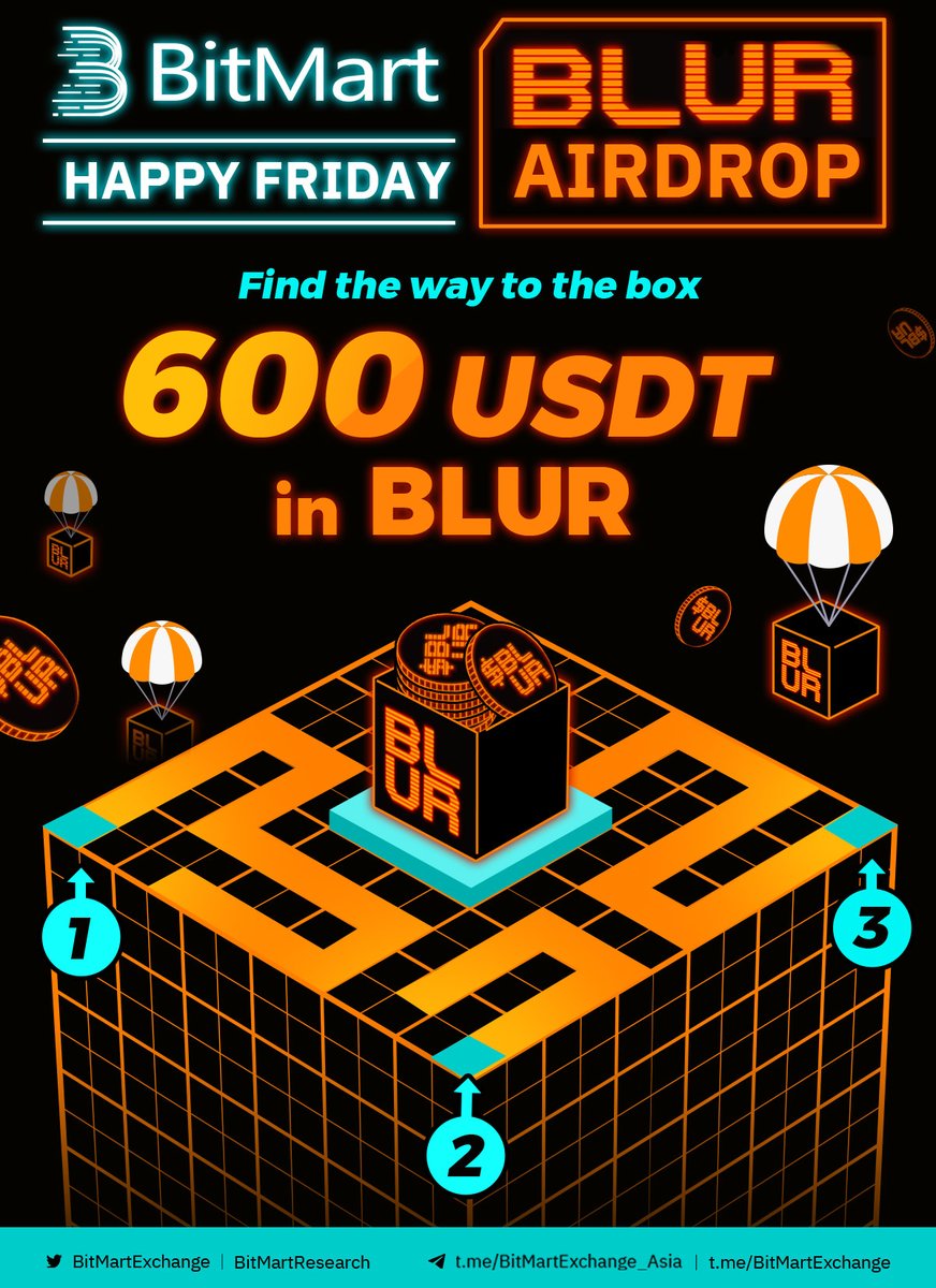 🪂BitMart HAPPY FRIDAY GAME🪂

🎉Celebrating New Futures Listing - $BLUR
🔥Win $BLUR #Airdrop🔥
🤔Which way to reach the box?

🎁100 winners / 600USDT in #BLUR

🔹Follow <a href="/BitMartResearch/">BitMart Research｜$BMX HODLer</a> <a href="/BitMartEarn/">BitMart Earn, VIP & Institution</a>
🔹RT &amp; Tag 3 frds
🔹Join t.me/BitMartExchang…
🔹Fill gleam.io/FxAyK/happy-fr…