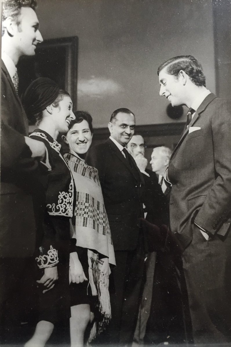 Shabbat Shalom and a blessed Friday on Coronation weekend 🇬🇧I grew up with this photo of my mother meeting the Prince of Wales in a hall next to Westminster Abbey in 1968  after a two year mission with medics along the Amazon River (where she met my father ❤️) #shabbatwithAGJC