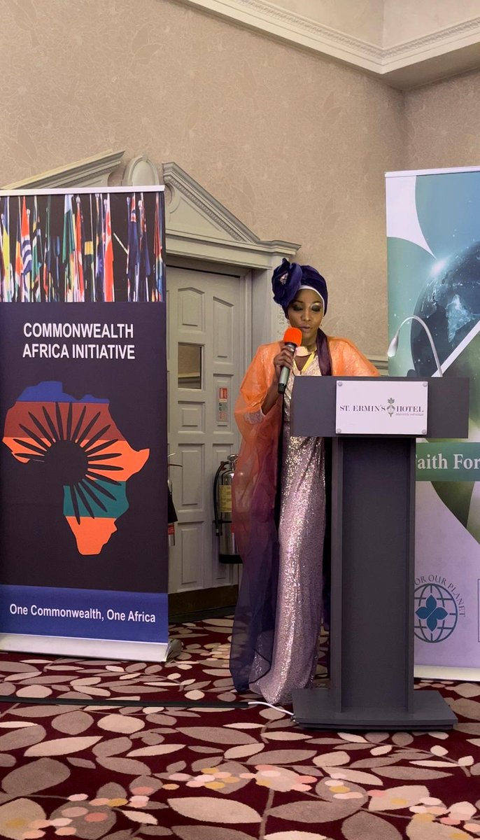 CBWKenya's tweet photo. "It was an honour to address the guests at the King Charles III Coronation Gala Dinner " says  miss @NanaWanjau

🍒Hosted by Commonwealth Africa Initiative and Faith For Our Planet at the Ballroom of the St Ermins Hotel at the Westminster, London!! https://t.co/PHcQyy8Axh