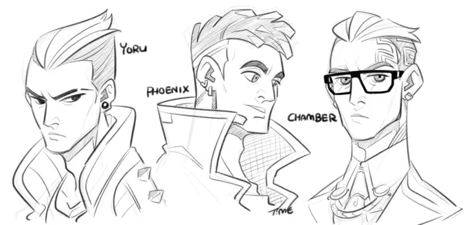 More attempted doodles. Zero consistency as always. #VALORANT #Yoru #Phoenix #Chamber