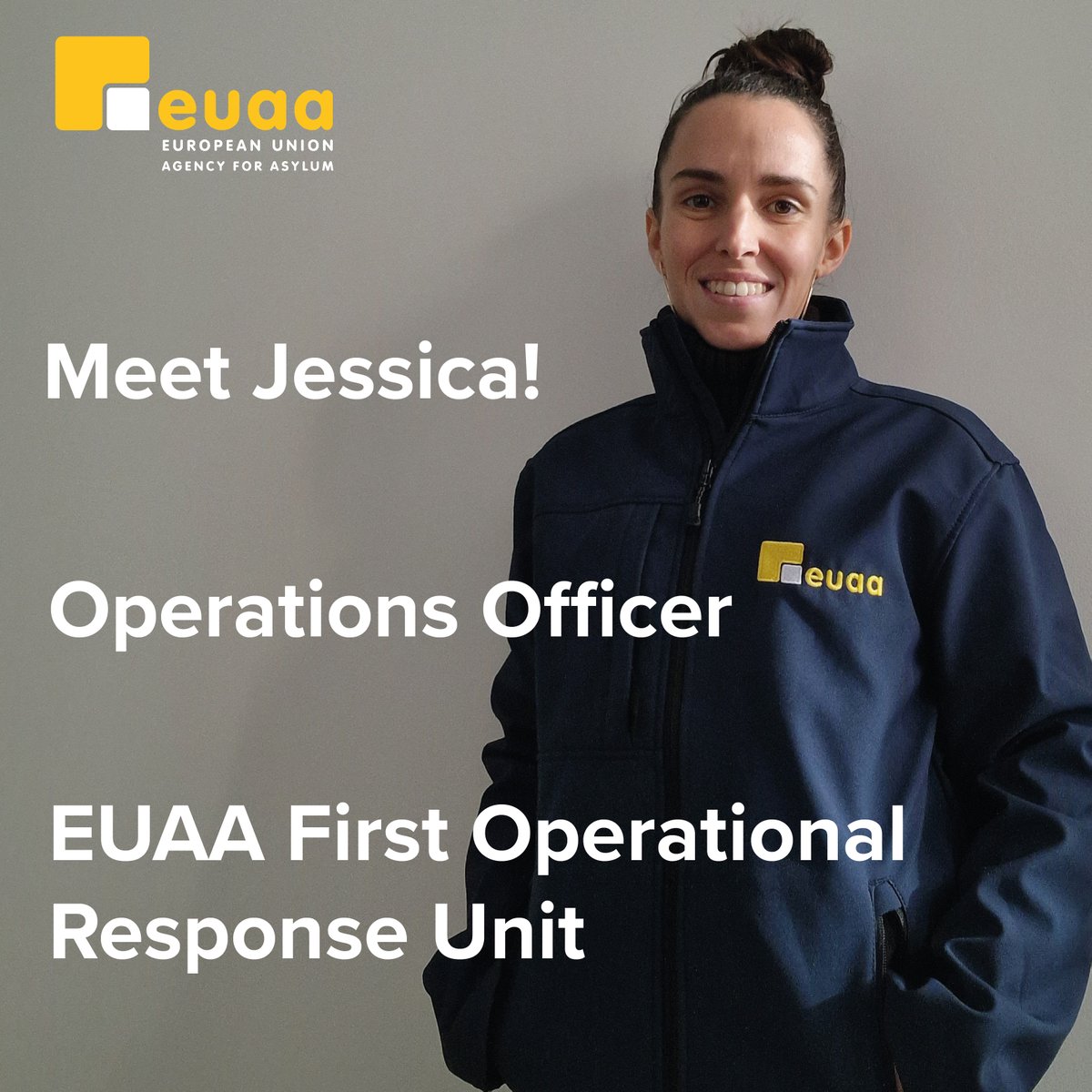 EUAsylumAgency's tweet photo. "Nothing could be done if there was no collective work."

As part of the EUAA First Operational Response Unit, Jessica and Marios provide crucial first response to 🇪🇺 asylum &amp; reception systems.

They are motivated by the challenge of the role &amp; the chance to make a difference.