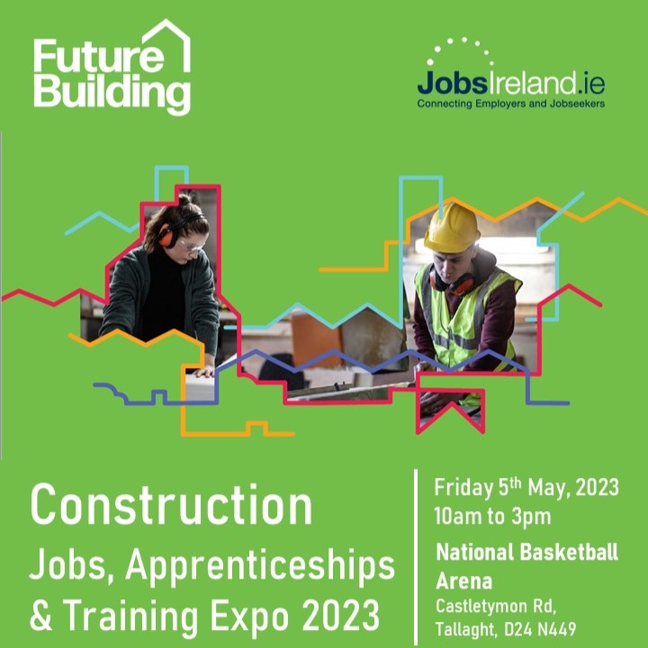 The #FutureBuilding Construction Jobs, Apprenticeship & Training Expo is filling up nicely! Join us until 3pm today to find your future #career with #construction! Hear about #NZEB & #GenerationApprenticeship careers in #scaffolding, #plumbing, #engineering & more. See you there!