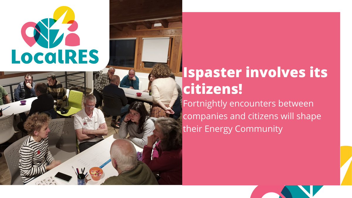 energycities's tweet photo. 🙋♀️ Citizens’ participation and interest are fundamental to #energy communities.
⚡️ Find out how the municipality of Ispaster unites companies and citizens to build a more flexible and resilient energy system!
https://t.co/brqLwkA685
#LocalRES
#H2020 https://t.co/nO0AMqd9rd