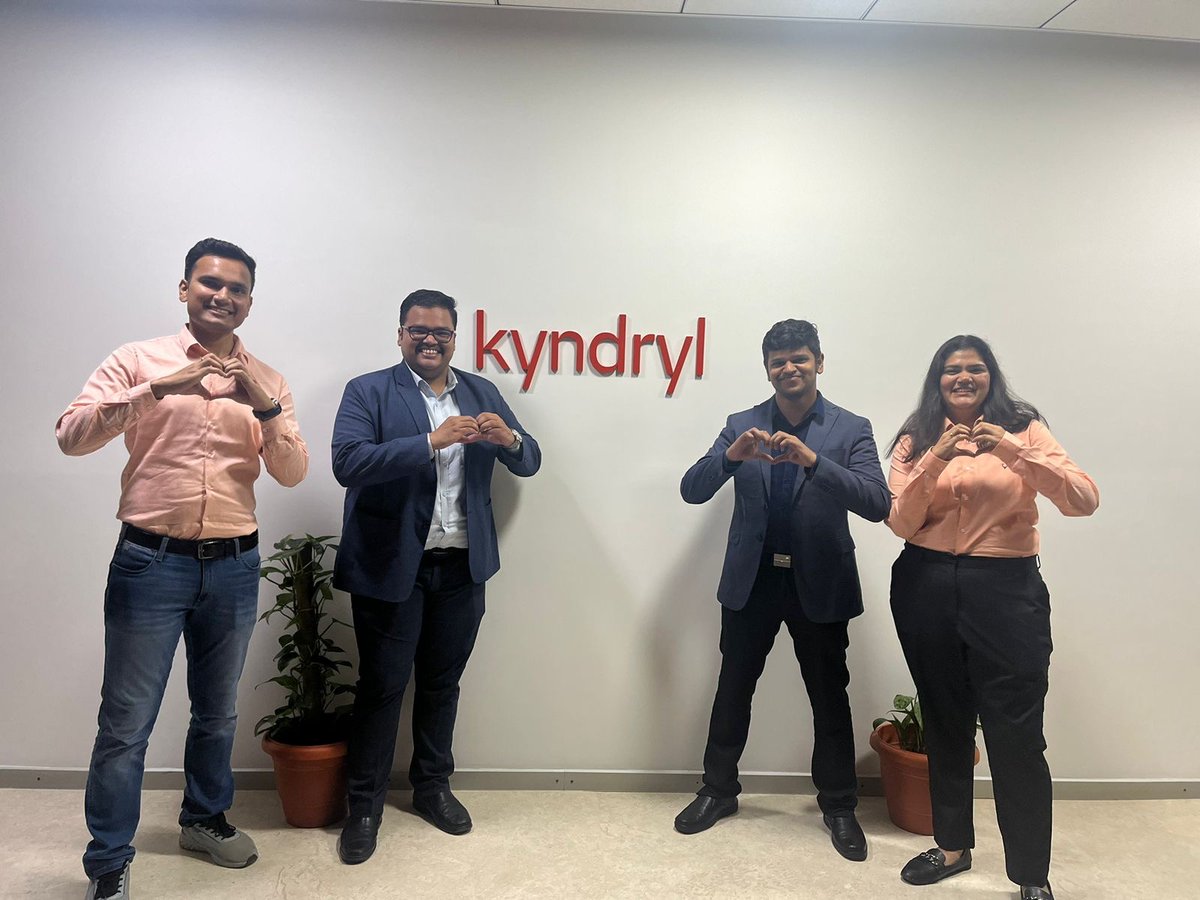 KyndrylIndia's tweet photo. Welcome Summer Interns 2023!

We're excited to welcome Ajinkya Gauns, @ANJANAY2, @Karthik22046002 and @iambangard for their summer #internship at @KyndrylIndia. We look forward to a successful journey with you!

 #TheHeartofProgress https://t.co/XMjCcdkCRO