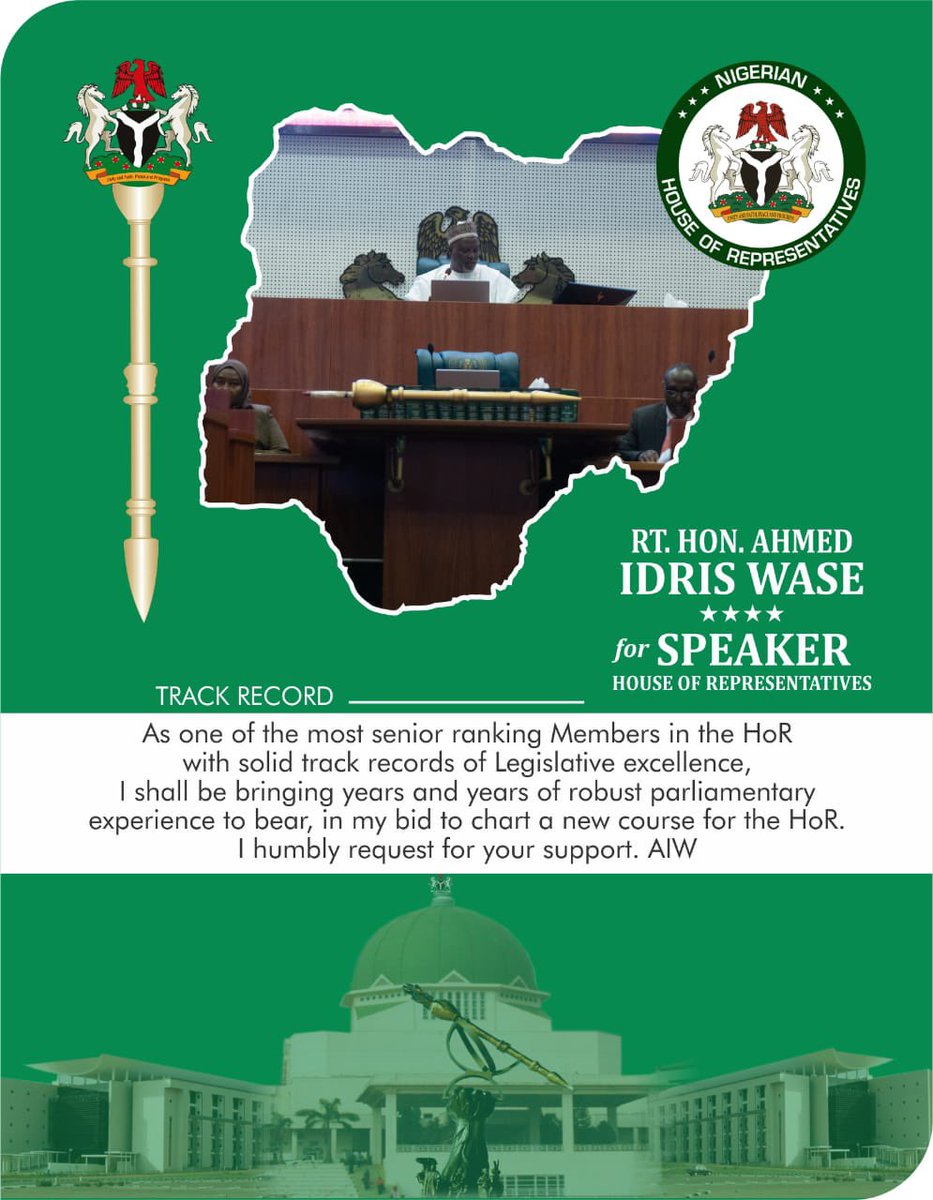 Mvnaaa___'s tweet photo. PROJECT #WASEForALL
Experience counts in leadership, so is the major reason to elect the most credible candidate for the office of house speakership at the 10th National Assembly.
RT Hon @HonAhmedWase fit the number one spot.
#ThinkWase
#WaseIsCapable https://t.co/7b2WBIxiEf