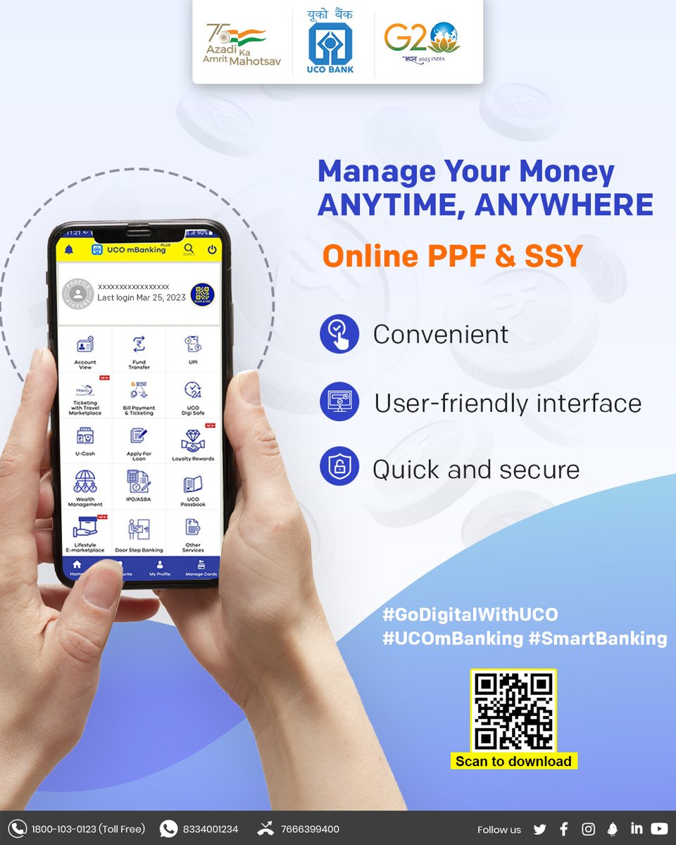 UCOBankOfficial's tweet photo. Discover a new level of control and accessibility of your finances with the UCO mBanking Plus App. T&C Apply. #GoDigitalWithUCO #UCOmBanking #SmartBanking #UCOTURNS80 https://t.co/a4UifoE1cJ