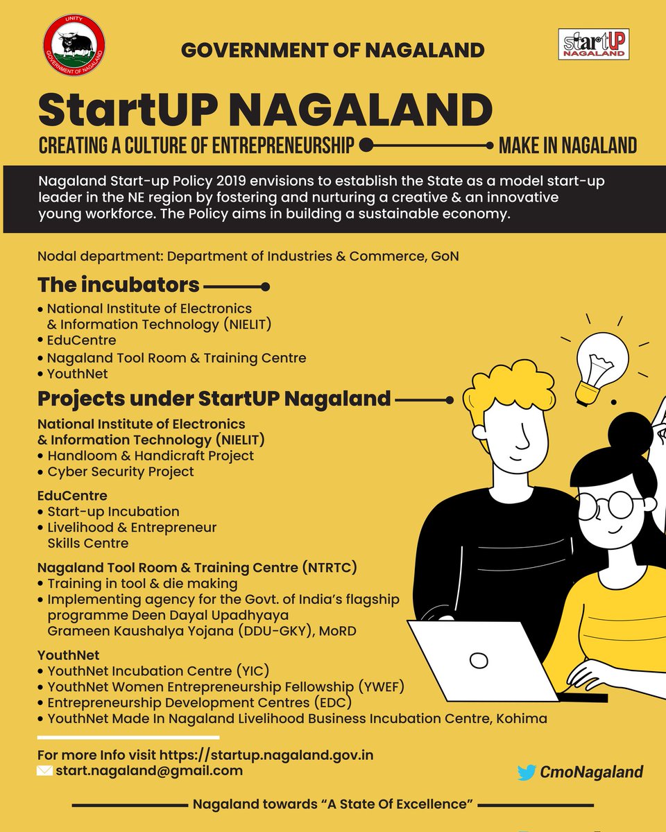 Creating a culture of entrepreneurship.  #StartUpNagaland #MakeInNagaland  #TowardsAStateOfExcellence 
@Neiphiu_Rio