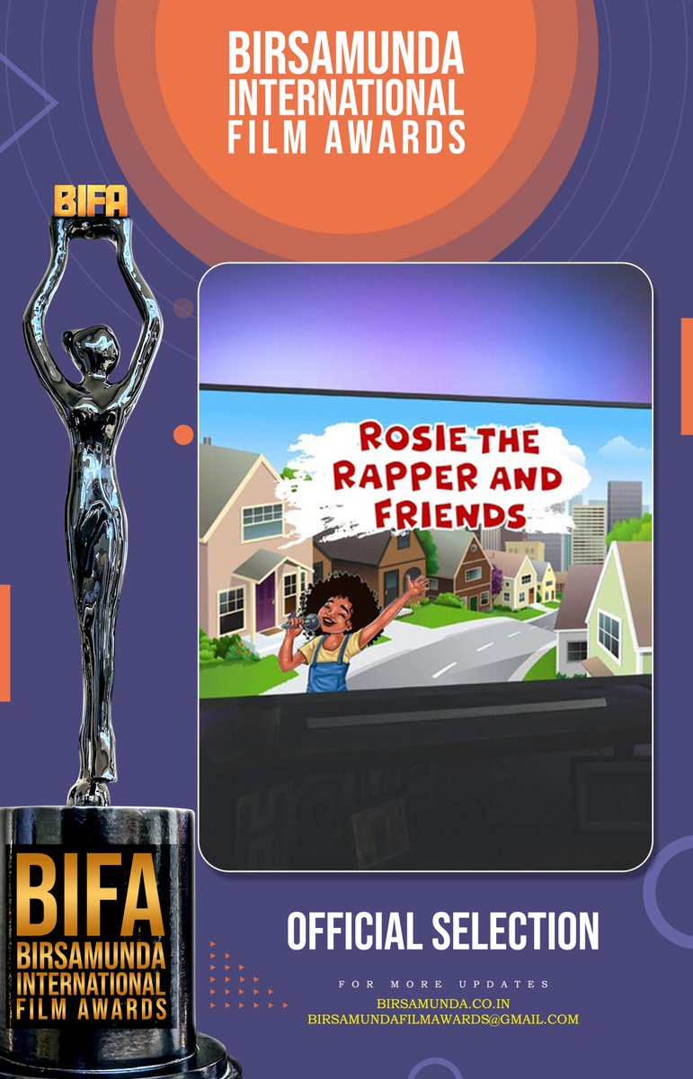 Birsamundaiff's tweet photo. OFFICIAL SELECTION - BIRSAMUNDA INTERNATIONAL FILM AWARDS (BIFA)
#BIFA 

Rosie the rapper &amp; friends
Written by
Donia Youssef https://t.co/q6W1nygdFB