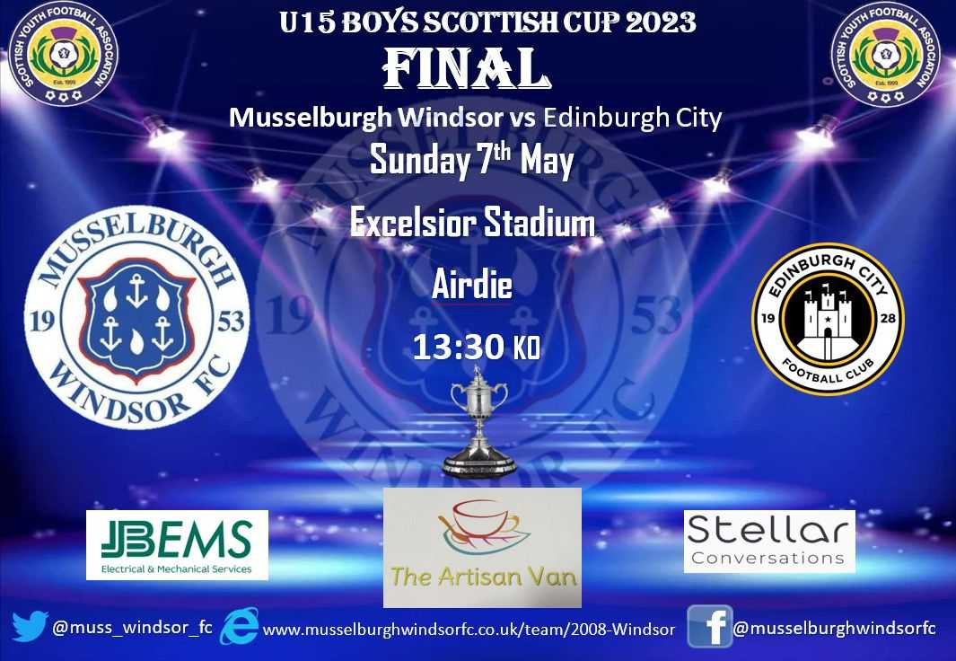 MGS Active Schools (@mgsactive) on Twitter photo This weekend <a href="/mgsonline/">Musselburgh Grammar School</a> Jack Dewar, Ben Liddle, Kerr Steel, Denim Walker & Thomas Douglas will be competing in the Scottish Cup FINAL with
<a href="/muss_windsor_fc/">Musselburgh Windsor Community FC</a> U15s team! Best of luck boys- we are all rooting for you! β½οΈ<a href="/MGS_success/">MGS Success</a> <a href="/MGSParents/">MGS Community Voice</a> <a href="/mgs_pe/">MGS_Physical Ed</a> <a href="/mgs_pupilnews/">MGS_Pupil News</a> This weekend <a href="/mgsonline/">Musselburgh Grammar School</a> Jack Dewar, Ben Liddle, Kerr Steel, Denim Walker & Thomas Douglas will be competing in the Scottish Cup FINAL with
<a href="/muss_windsor_fc/">Musselburgh Windsor Community FC</a> U15s team! Best of luck boys- we are all rooting for you! β½οΈ<a href="/MGS_success/">MGS Success</a> <a href="/MGSParents/">MGS Community Voice</a> <a href="/mgs_pe/">MGS_Physical Ed</a> <a href="/mgs_pupilnews/">MGS_Pupil News</a>