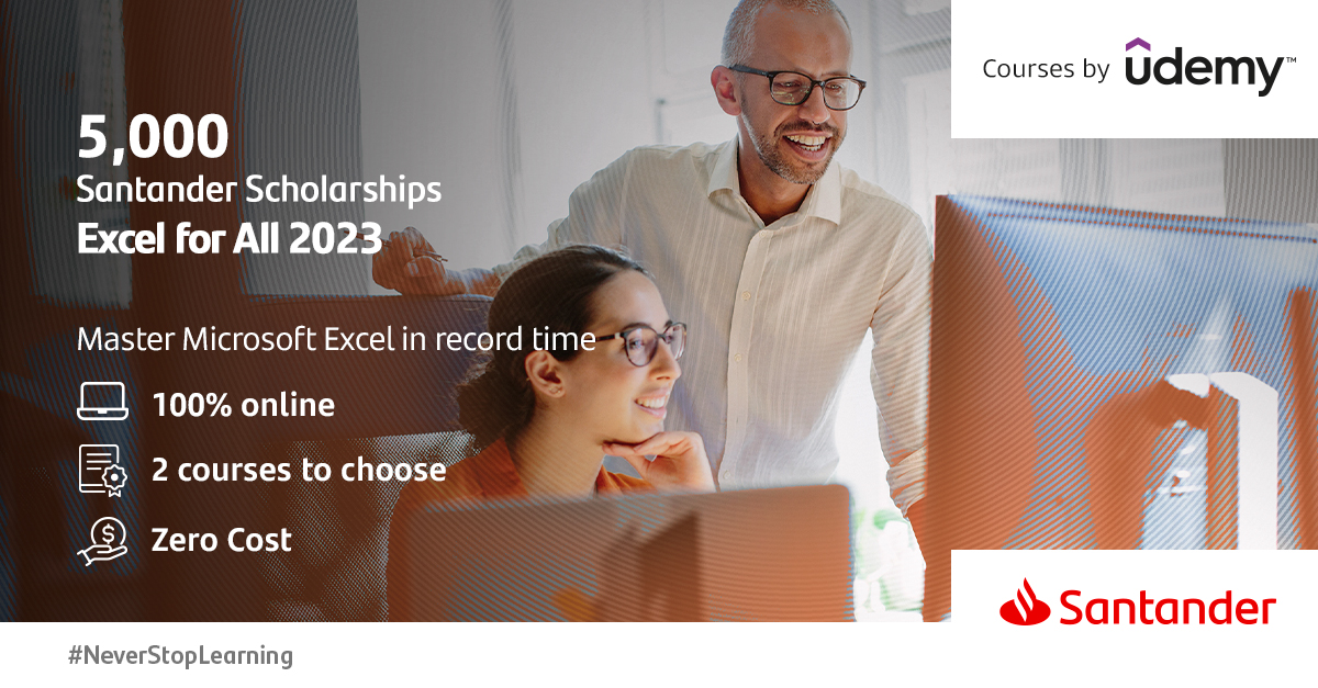 SwanUni_Careers's tweet image. Meistrolwch Excel drwy'r rhaglen ar-lein AM DDIM hon. Cyflwynwch gais am y cwrs i ddechreuwyr neu'r cwrs canolradd i hybu eich cyflogadwyedd!
🔗 bit.ly/3Z9DR4j
Bydd y cyfnod cyflwyno ceisiadau'n dod i ben ar 16 Mai
#SantanderScholarships #NeverStopLearning #Excelforall