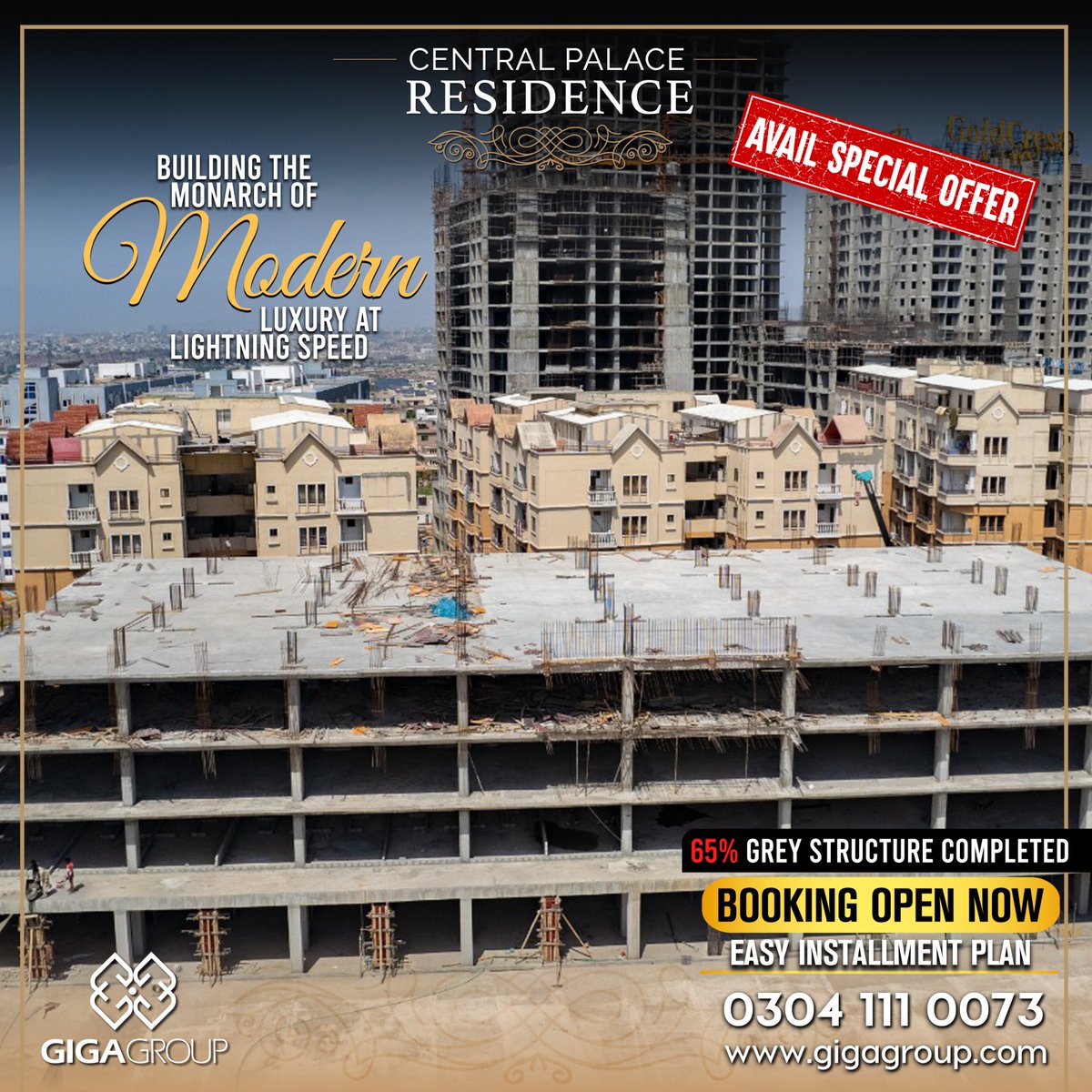 After successfully delivering milestone commercial and residential projects in Dubai and DHA Islamabad, Giga Group presents Centeral palace residence in DHA Phase II Islamabad.
#gigagroup #towncentercommercial #commercialshops #specialdiscountedoffer #bookingopen #booknow #offer