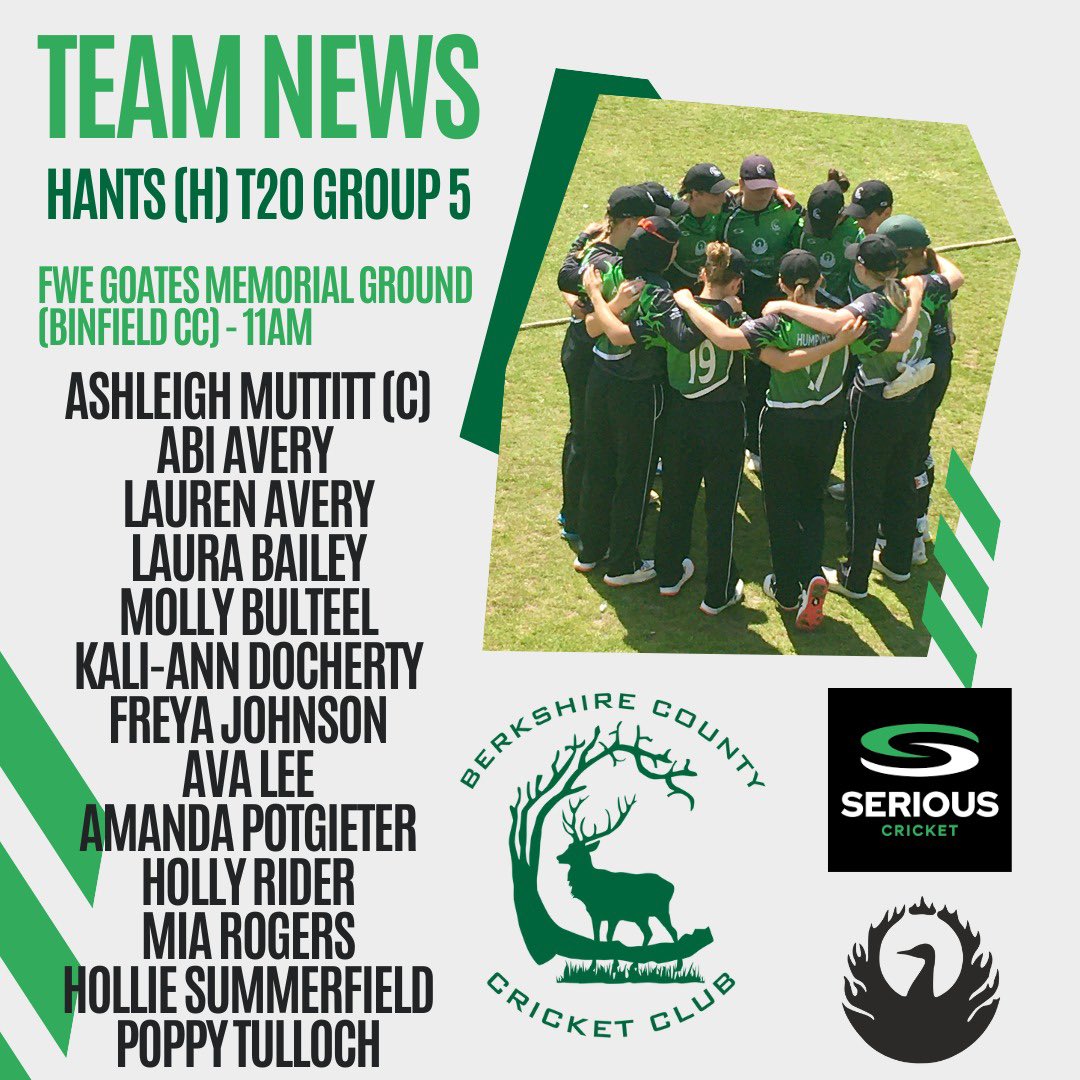 🟢 I Squad News

<a href="/steamer45/">Amanda Potgieter</a> returns to the squad of 13 that will play <a href="/HampshireWomen/">Hampshire W&G Cricket</a> on Monday at <a href="/Binfield_CC/">Binfield Cricket Club</a> 

🆚 <a href="/HampshireWomen/">Hampshire W&G Cricket</a> 
🗓 Monday 8th May
⏰ 11am 
🏆 ECB T20 cup 2 matches