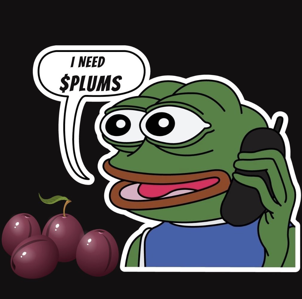 ChiefPlums's tweet photo. @B_rightBrooks @plumscoin @pepecoineth $PLUMS he need 🐸🫐 https://t.co/KIPSq7nV8A