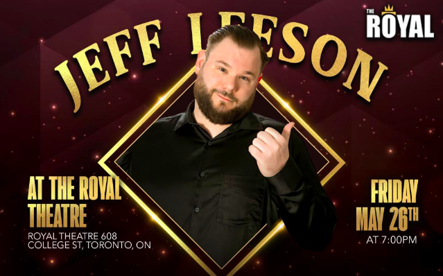 The wait is over, because Jeff Leeson, the maestro of mirth, is coming to the Royal Theatre on May 26th! Don't miss out on one of the funniest night of the year! Tickets available in our bio. #JeffLeesonComedy #LiveComedy #RoyalTheatre #ComedyEvent #LaughsForDays #DontMissIt