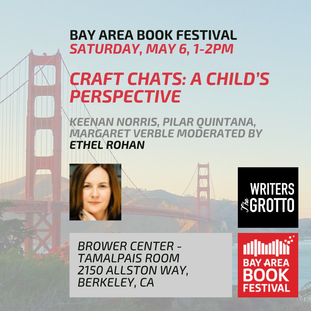 sfgrotto's tweet photo. Another fantastic annual #BABF on offer this weekend! Here's a rollout of our wonderful writers & their stellar events. We wish everyone a lit-lush time!
1st up, @ethelrohan moderates a craft talk on the child's perspective w/ @KeenanNorris2, @pilarquintana87, and #margaretverble https://t.co/BP5ybfUOHq
