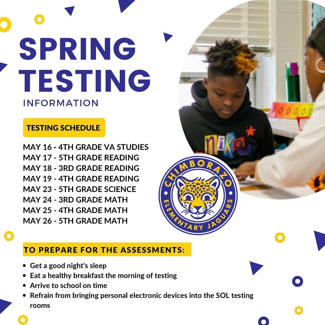 Check out our Spring 2023 SOL Testing schedule.