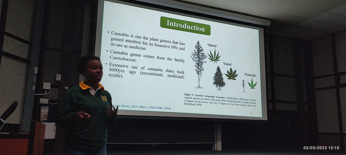 On the other news @Akhona_Myoli confidently gave a brilliant presentation from her MSc work #cannabolomics #molecularnetworks on #cannabis #chemicalspace of #cannabis #naturalproducts #metabolomics
@EMN_MetSoc @jjjvanderhooft @fideletu