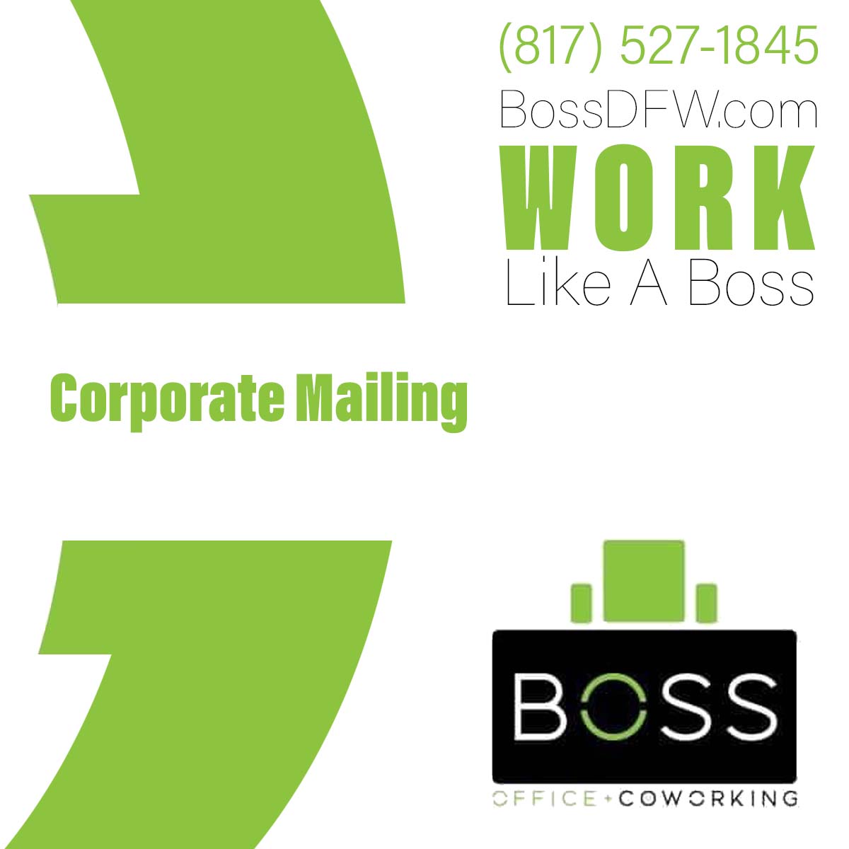 BossDfw's tweet photo. Reasons to use #BossCoworking. Corporate Mailing We even have a top-notch MailRoom. #WorkLikeABoss #CoWorking #ModernOffice #Community https://t.co/dK1ZthXHor https://t.co/QVYsuFCd5J