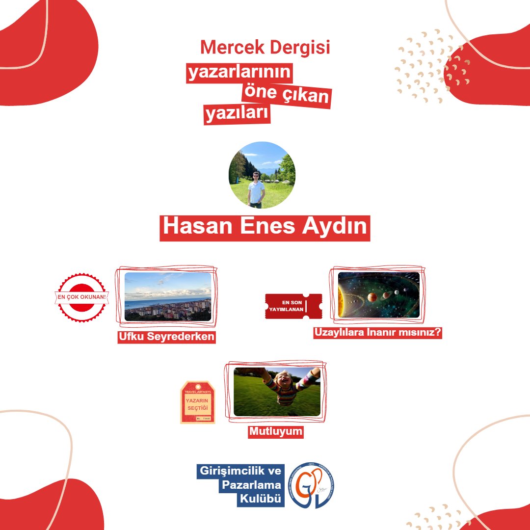 Mercek Dergisi yazarlarının öne çıkan yazıları ile karşınızdayız. 🥳 Yazarlarımızın yazılarını okumak ve yorum yapmak için; mercekdergisi.ktugipak.com/yazar/hasanene… ✨
Her Pazartesi ve Perşembe 18:00'de yeni paylaşımlar için takipte kal! 🎉