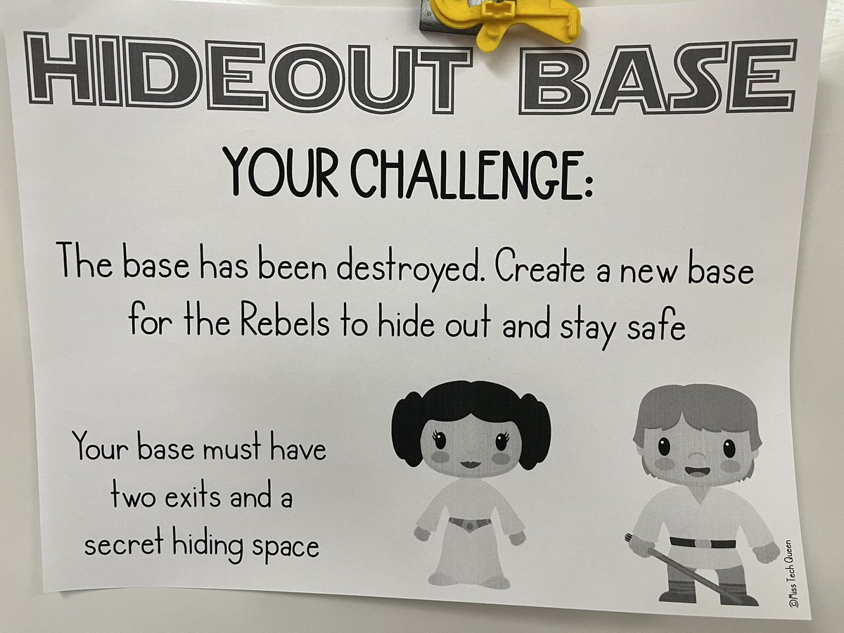 Star Wars building challenge for our Fun Friday STEM activity! Lots of fun building these hideouts for Luke and Leia! #bfrocks <a href="/JayBilly2/">Jay Billy</a>