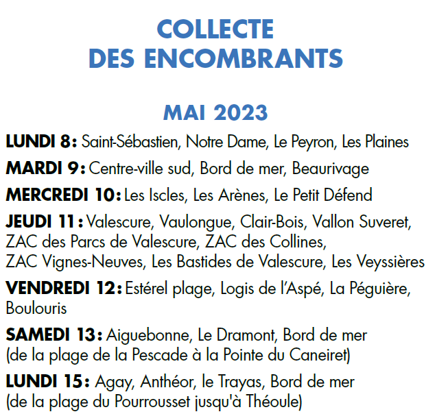 VilleStRaphael's tweet photo. Encombrants, une collecte dans chaque quartier !
Les objets encombrants seront déposés, en ordre, en bordure de chaussée, seulement entre la veille du ramassage à partir de 18h00 et le jour du ramassage jusqu’à 6h00.
Découvrez la carte des quartiers : https://t.co/lEYsDIbWs9 https://t.co/4oNcwndQ3I