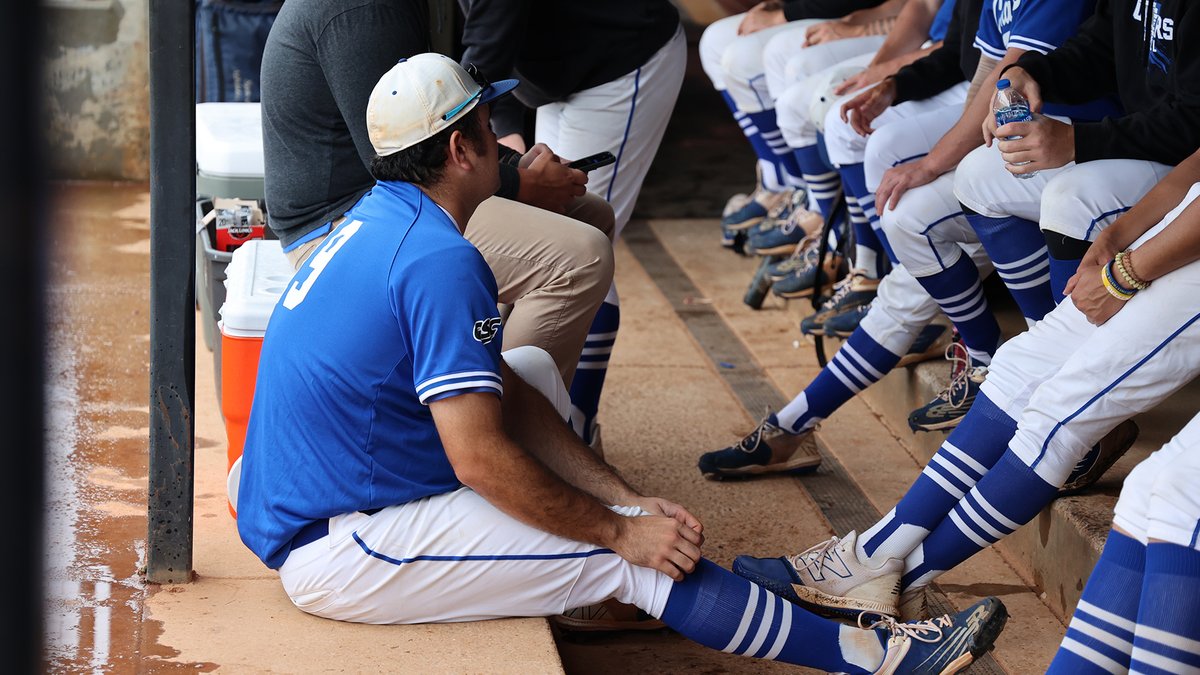 The tarp has come on at Choccolocco Park, but <a href="/UAH_BSB/">UAH Baseball</a> is staying positive (and dry).

We'll update a first pitch time when we know.