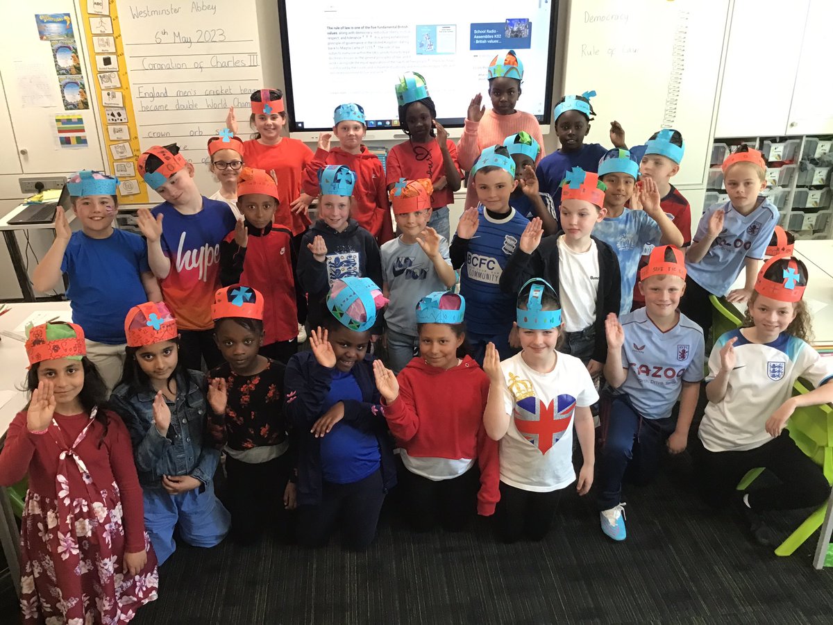 westheathprim's tweet photo. #WHPSClass9 #WHPSHistory #WHPSBritishValues We’ve had a fantastic day celebrating the Coronation, learning more about British values and having an all-round good time! Have a brilliant Coronation weekend everybody. https://t.co/iSZb9yDUwq