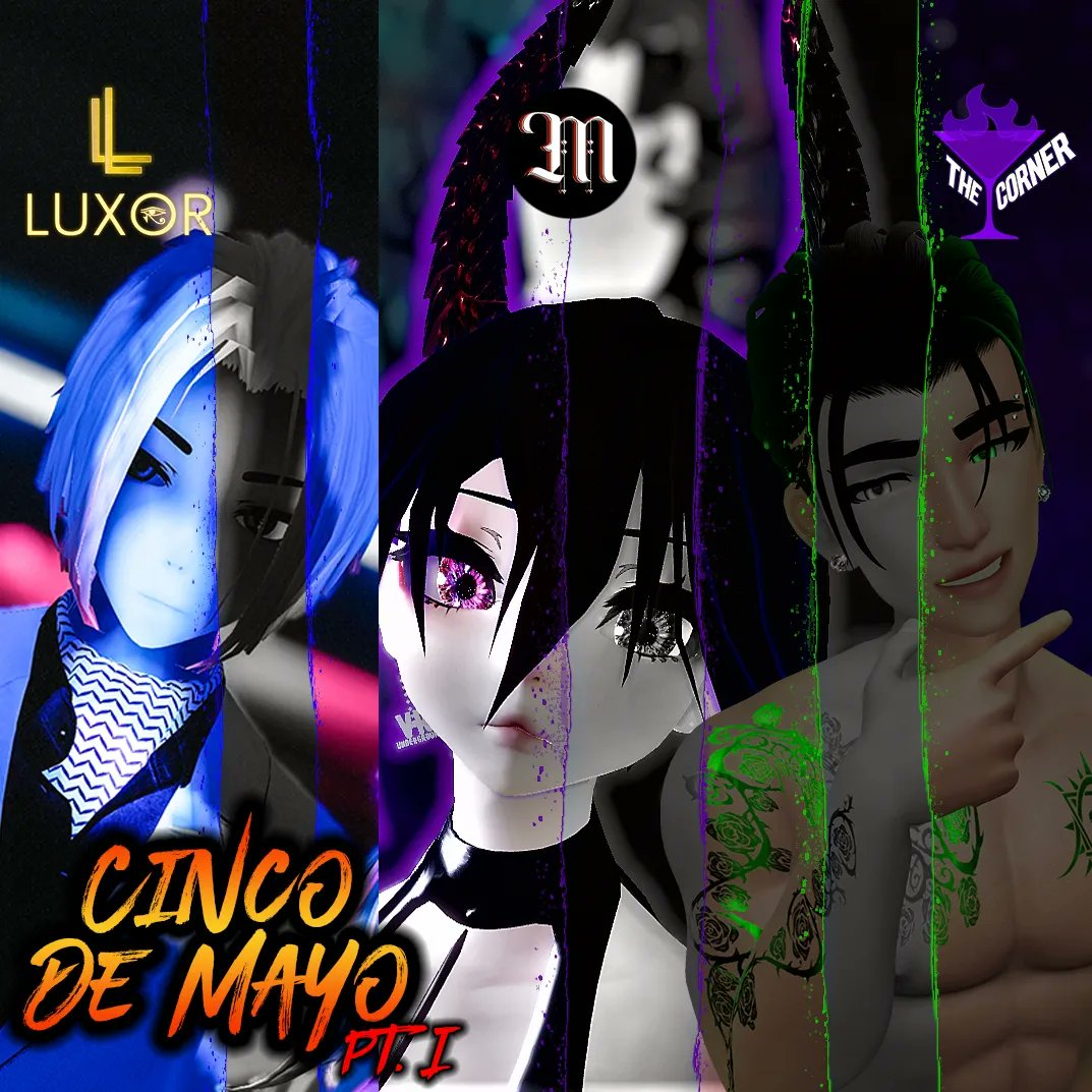 thecornervr's tweet photo. Celebrate Cinco de Mayo with us tonight! Tomorrow, we Celebrate the opening of El Pecado's new location in the Oasis! #vrccollab
@HypotheticalVRC @luxorvrc @ElPecadoVR  @FE_VRC
@MinistryPromoVR #vrcclub #vrcclubbing #thecornervr #CincodeMayo2023 #latinmusic #vrchat #vrchatclubs https://t.co/fMGi4fWemh