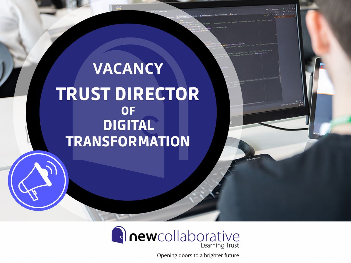 NCLearningTrust's tweet photo. New Collaborative Learning Trust (NCLT) is excited to be advertising this new position working at senior level across our Trust.  The successful candidate will define and drive the operational output of key systems and areas across the Trust.

https://t.co/ABx1ez0IRV https://t.co/qCZwd3NEo7