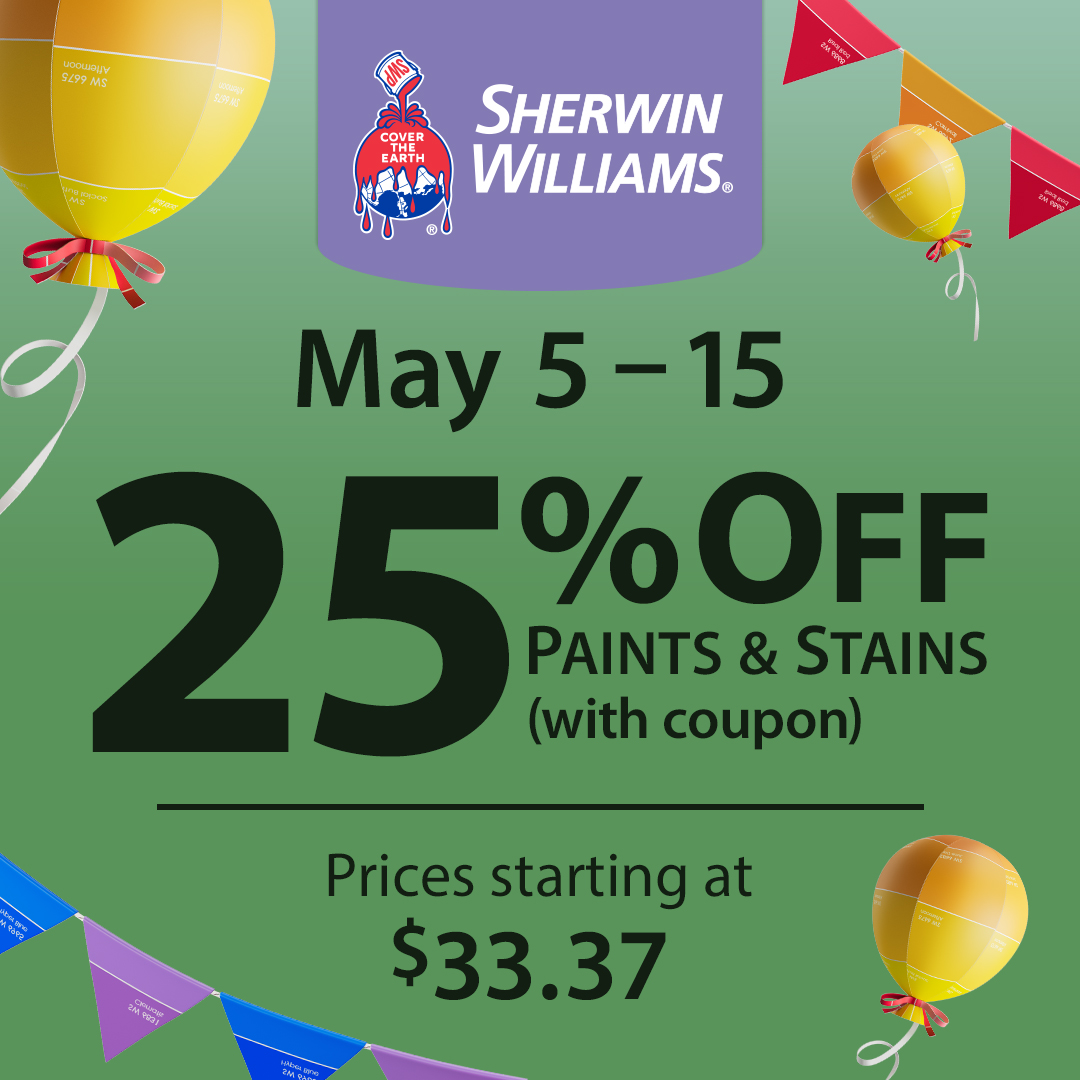 SherwinWilliams on Twitter "Save time and money on May projects. Shop