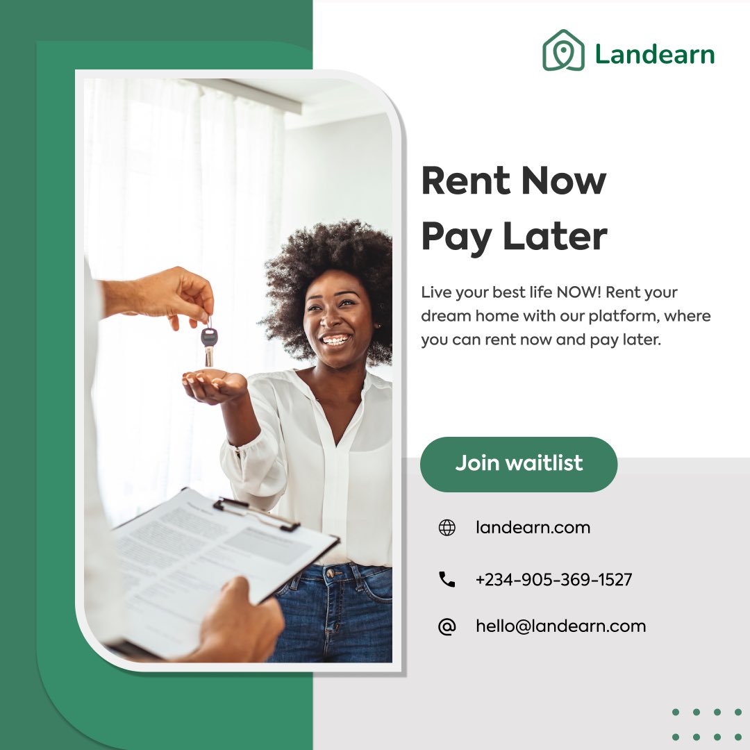 Our rental platform takes the stress off you by offering a simple solution – rent now, pay later. 

So why wait? Be the first to start exploring our listings. Join waitlist.

#RealEstate #ShortletApartments #FastRentals #property #proptech #investment #rental #incomestreams