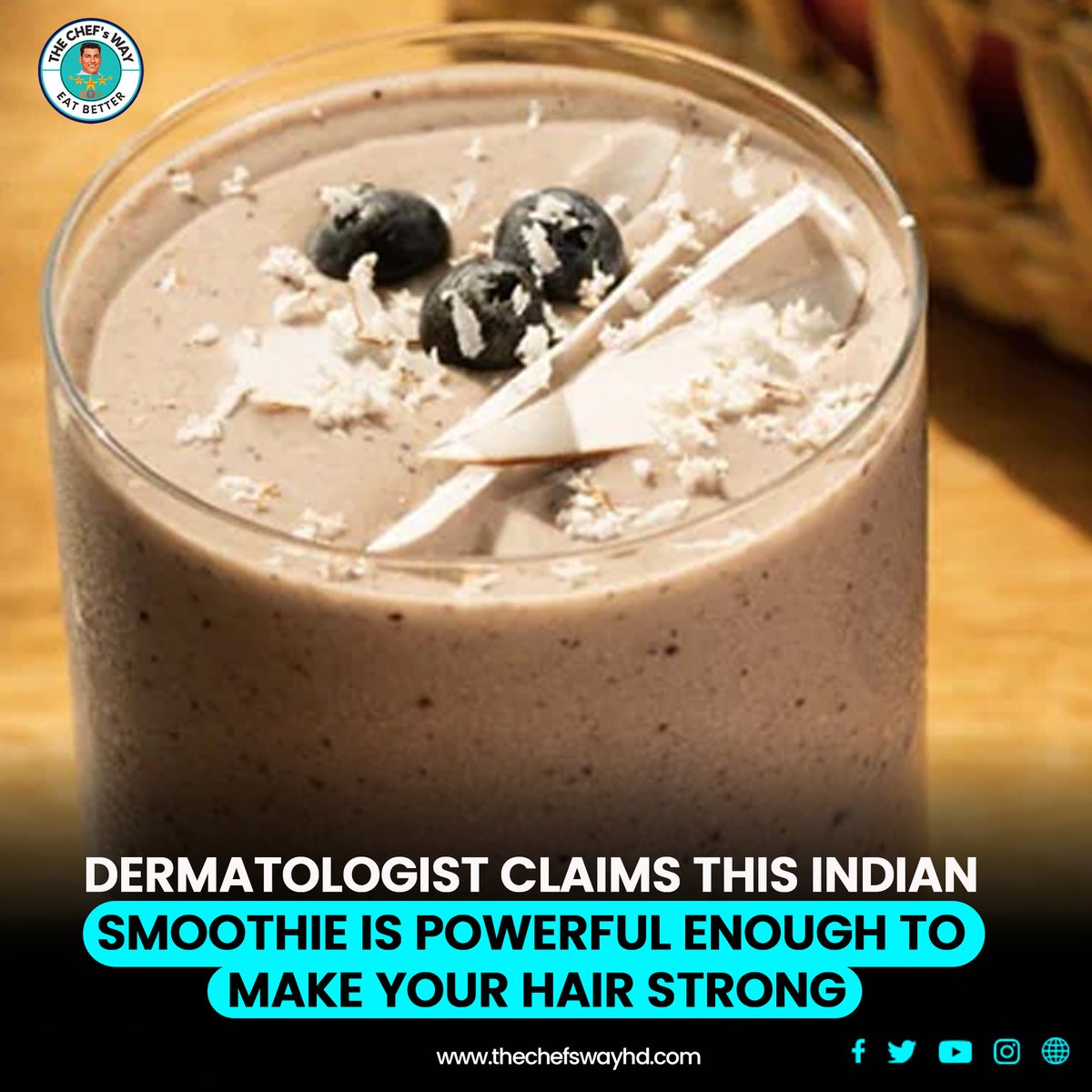 #indian #smoothie #powerful #hair #strong #remedy #genetics #stress #nutrition #skin #eye #health #thechefsway
We  all are aware that our dietary intake directly affects our bodies. It  not only benefits our internal body parts but also benefits our external  body parts.