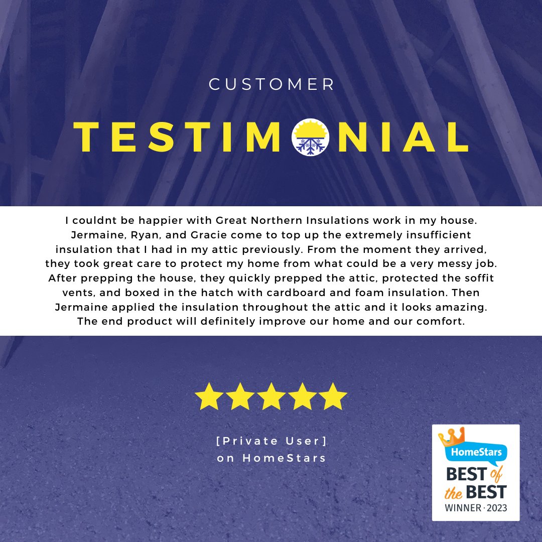 GNInsulation's tweet photo. HomeStars is Canada’s largest network of verified and community-reviewed home service professionals. We're proud of our reputation on HomeStars:

⭐ 9.5/10 average rating
💬 900+ reviews
🏆 2x 'Best of the Best' award winner
👍 7x 'Best of' award winner

https://t.co/QHA8SImqsB https://t.co/ZCMrOaqoMD