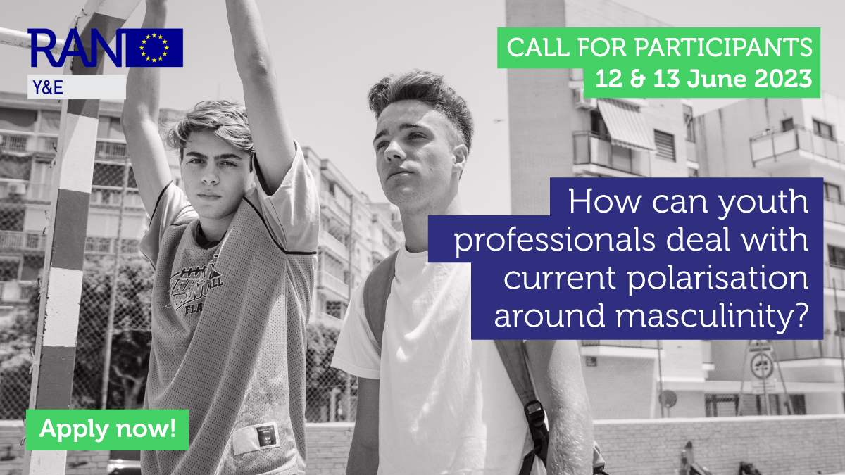 EUPreventionHub's tweet photo. 📢Call for participants
🗓️12 & 13 June
📍Berlin 🇩🇪
Calling practitioners who are seeing polarisation around masculinity & its correlation with #extremism.
This upcoming #RAN meeting on #hypermasculinity, #pcve & youth work needs your expertise.
Apply now: https://t.co/u4RRIGWHMb https://t.co/uRwp1IWSb4