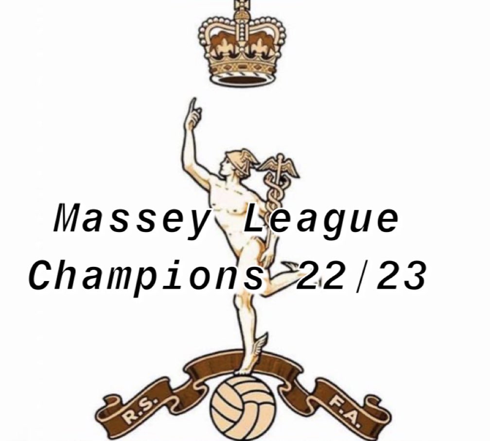 🏆 MASSEY LEAGUE CHAMPIONS 🏆 Following a 4-1 win against @RAPTCfootball, our men’s side have been confirmed Massey League Champions! 🎉 🎉 ⚽️⚪️🔵⚽️ @R_Signals @CivicaUK @RSigsCharity @ThalesUK @ThalesDefence @ArmySportASCB @RSIGNALSCorpsSM @Armyfa1888 @SiSmith370 @andyb3303