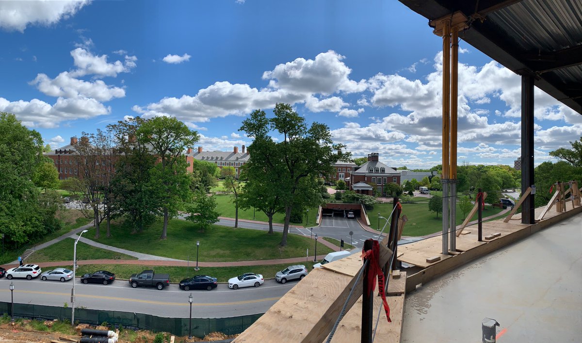 Love this view of @JohnsHopkins from the 4th floor of the new @SNFAgoraJHU building....