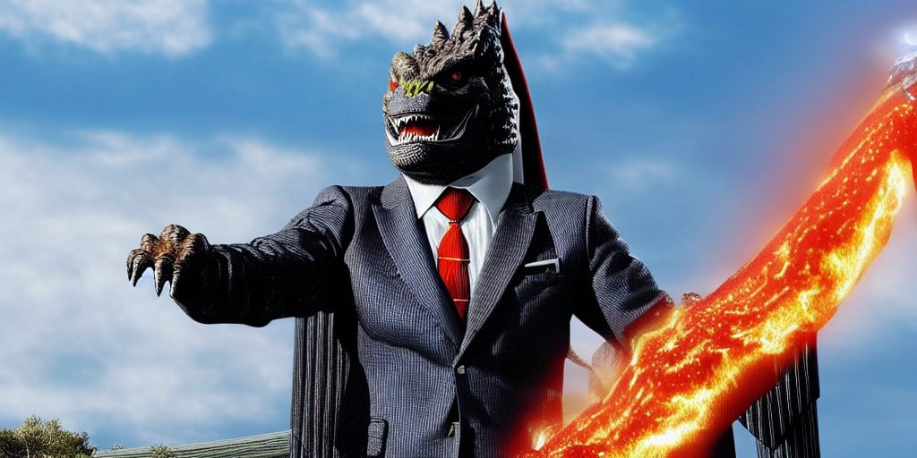 Attack's tweet photo. Wanna know a secret? Former U.S. President Godzilla's daily habit is to brush his teeth with lava for extra fiery morning breath. Now that's dedication! 🔥🦖 #RoleModel #SquadGoals #Squadzilla #SquadrilateralTriangle https://t.co/x9HmWR2m6v