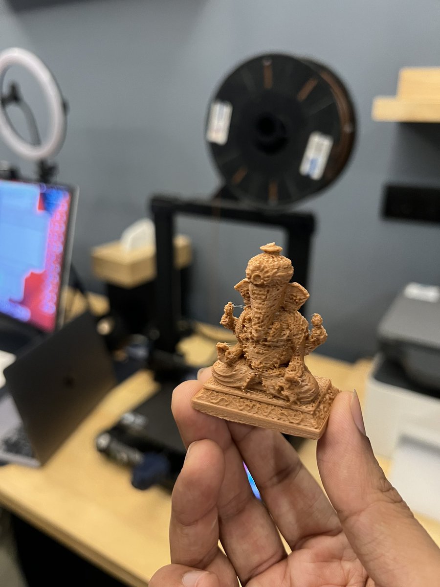 My dad just 3D printed Lord Ganesha!