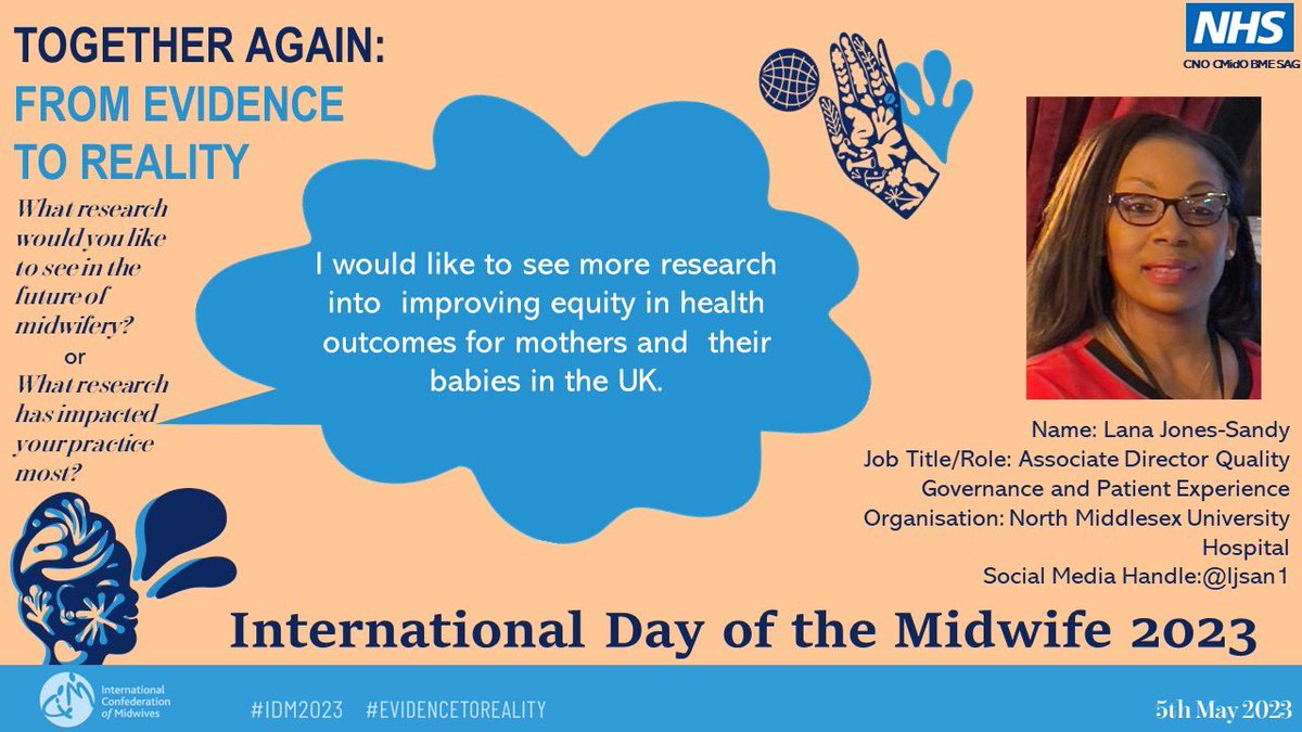 Happy International Day of the Midwife 🥳🌸🤩❤️ #CNOBME_SAG #EvidencetoReality #IDM2023 #IDMUK23 #ShuriNetwork #SoAc @NadineAndria @SBryden2 @ekuaata483 @ljsan1