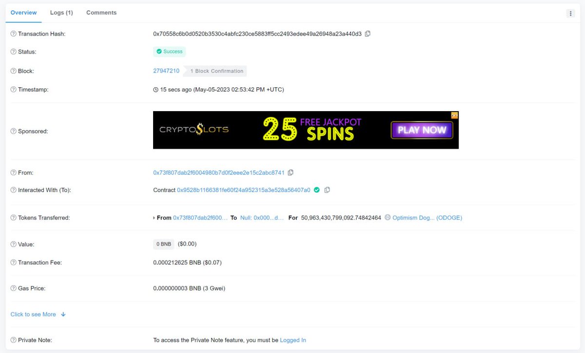 May Scheduled Burn Plan (5/31) 💣💥

🔍 BSCscan: 

bscscan.com/tx/0x70558c6b0…

We buyback 1030 USDT and burn 50,963,430,799,092 $ODOGE token🔥

All for burning and burning🔥🔥🔥

The airdrop for AIDOGE and PEPE community investors will be launched soon⚡️⚡️⚡️