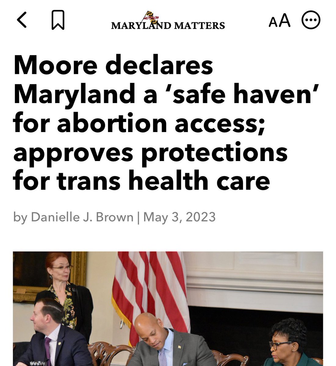 This is great news! I’m thankful to @iamwesmoore @mddems - AND my team for laying the groundwork for #ReproductiveHealthcare 

(Re: a 5/31/22 @marylandmatters article — “Jain backs enshrining abortion access [& gender affirming therapy] — a platform he announced in January 2021”)