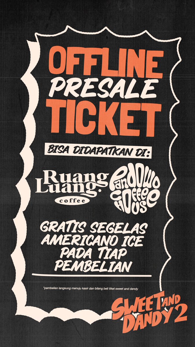 shamsshaffar's tweet photo. SWEET AND DANDY 2

Sabtu 27 Mei 2023 di Speakeasy dark pub Trenggalek jam 3 sore.

*info selengkapnya dibinstagram [at]kampaksquad 

#sweetanddandy
#kampakgerakcepat https://t.co/r9MyzmYDY1