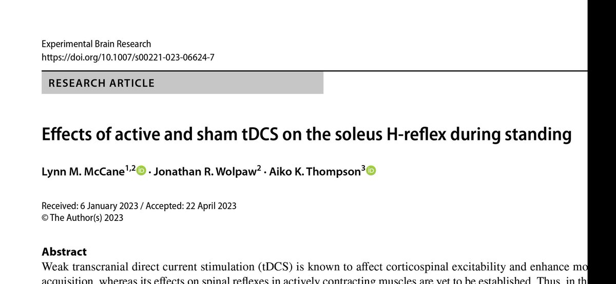 Neurofan2021 (@neurofan2021) on Twitter photo First paper from PhD research out there! NIBS effects can reach the spinal cord. First paper from PhD research out there! NIBS effects can reach the spinal cord.