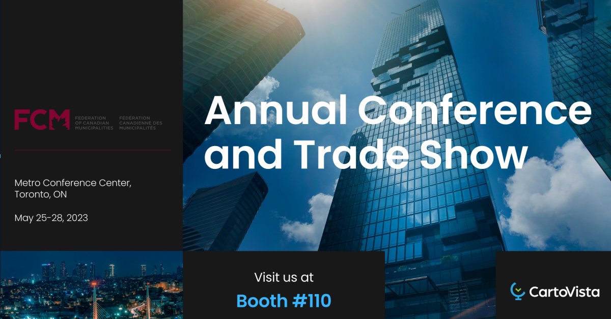 We're excited to launch CartoVista Cloud at the Federation of Municipalities Conference! Join us for live demos on how to create interactive council presentations using your own ward data. hubs.la/Q01M_k_Z0 #InteractivePresentations #StoryMaps #CityCouncil #FCM2023AC