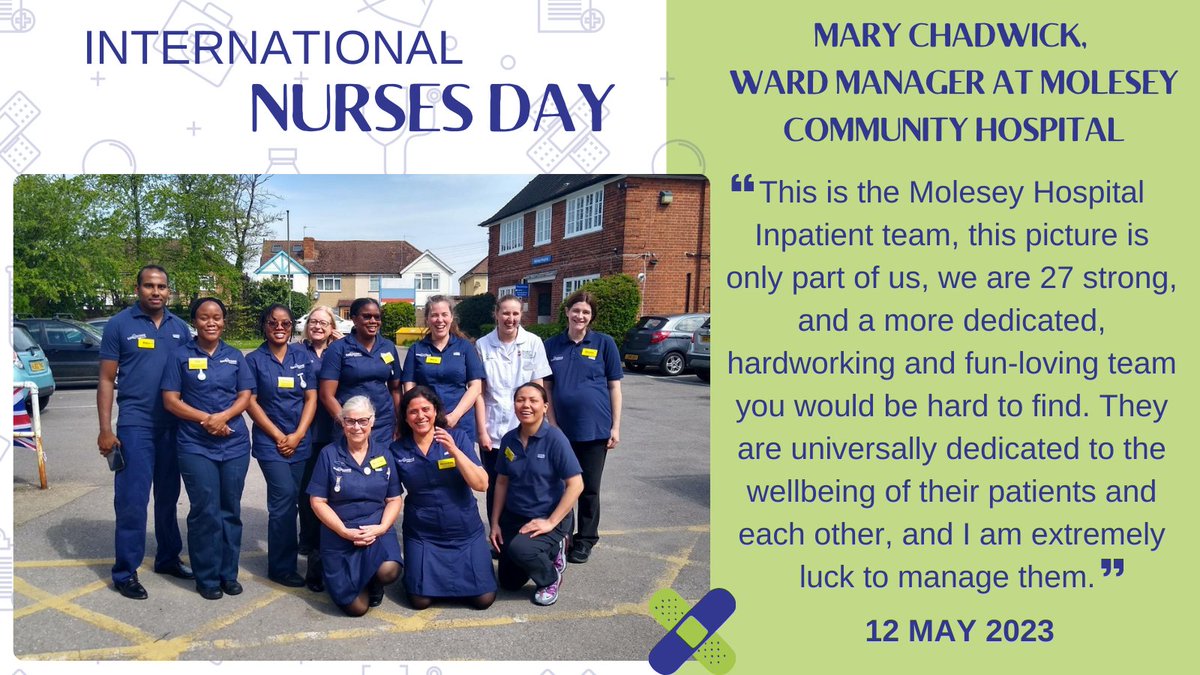 Next up Mary Chadwick, Ward Manager at Molesey Community Hospital is sharing her appreciation for her colleagues. #NursesDay