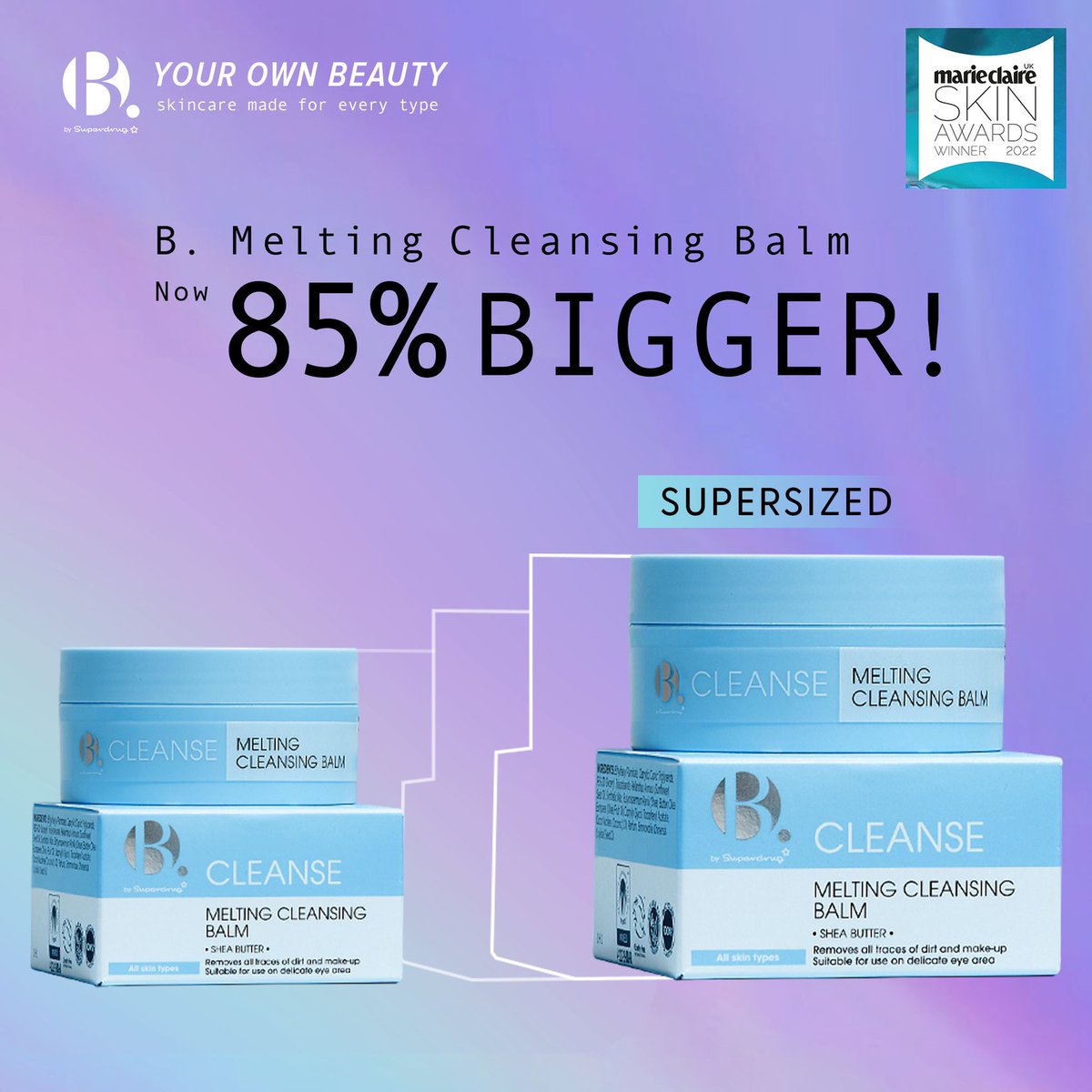 superdrugskin's tweet photo. 🚨GIVEAWAY🚨RT &amp; follow to #win a B. Melting Cleansing Balm Supersize 😱 Competition ends 23:59 12/5/23, T&amp;Cs apply, please see bio ✨ 16+ and UK only. Superdrug Stores PLC is the promoter. #cleansingbalm #giveaway https://t.co/tyk43E3LoE